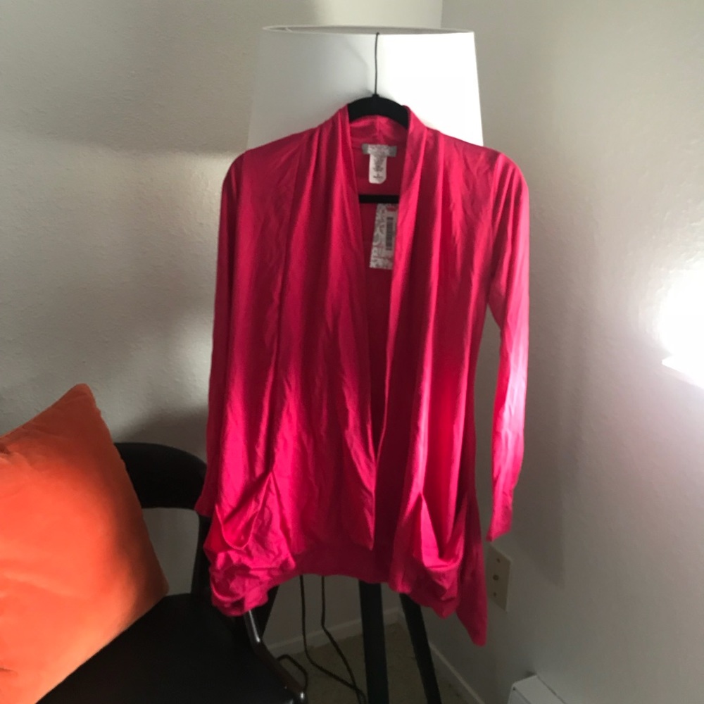 Hot pink cardigan